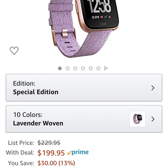 fitbit versa purple special edition